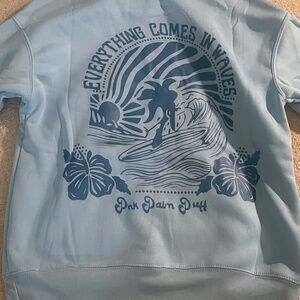 Everything Comes In Waves Blue Hoodie